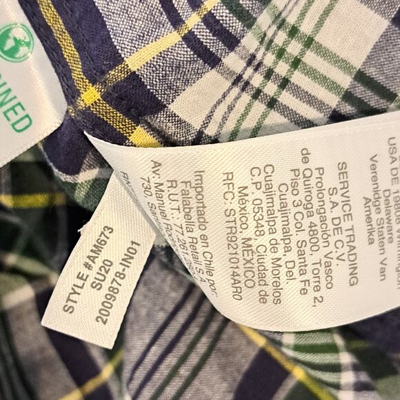 J. Crew Men's Medium Slim Fit Indian Madras Long Sleeve Plaid Shirt Style #AM673 - Picture 8 of 14